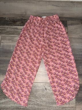 Zara Pink Paisley Casual Kids Pants